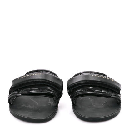 Christian Dior Calfskin Cannage Dio(r)evolution Slide Sandals 38 Black 2 of 9