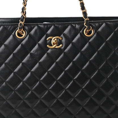 Chanel Caviar Quilted Large Shopping Tote Black 10 of 11