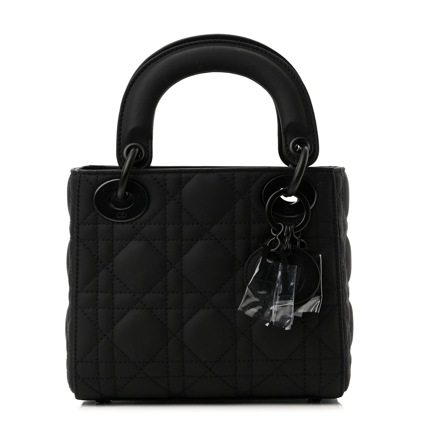Ultra Matte Calfskin Cannage Mini Lady Dior Black