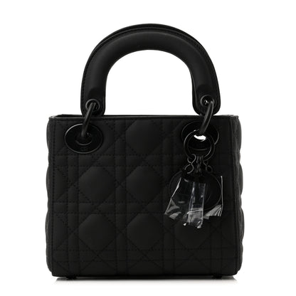 Christian Dior Ultra Matte Calfskin Cannage Mini Lady Dior Black 1 of 10