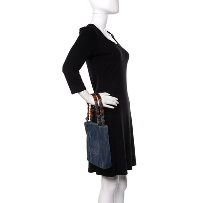 Chanel Denim Tortoise Timeless CC Tote Blue 2 of 10