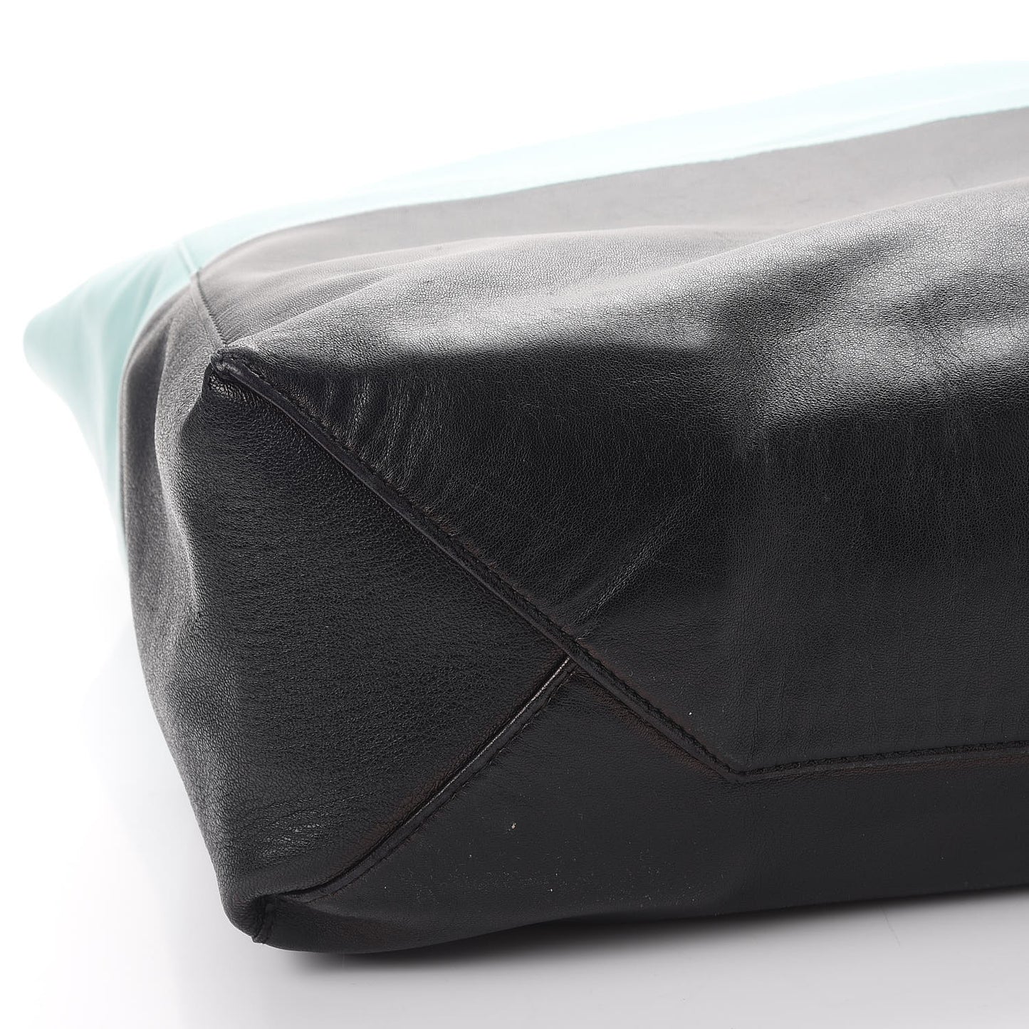 Lambskin Vertical Bi-Cabas Blue Black