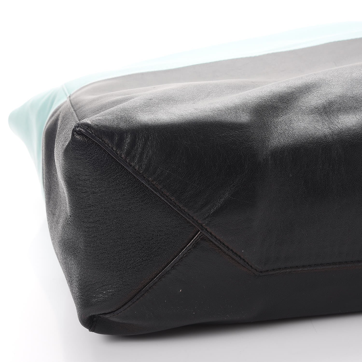 Celine Lambskin Vertical Bi-Cabas Blue Black 17 of 21