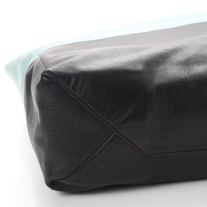Celine Lambskin Vertical Bi-Cabas Blue Black 17 of 21