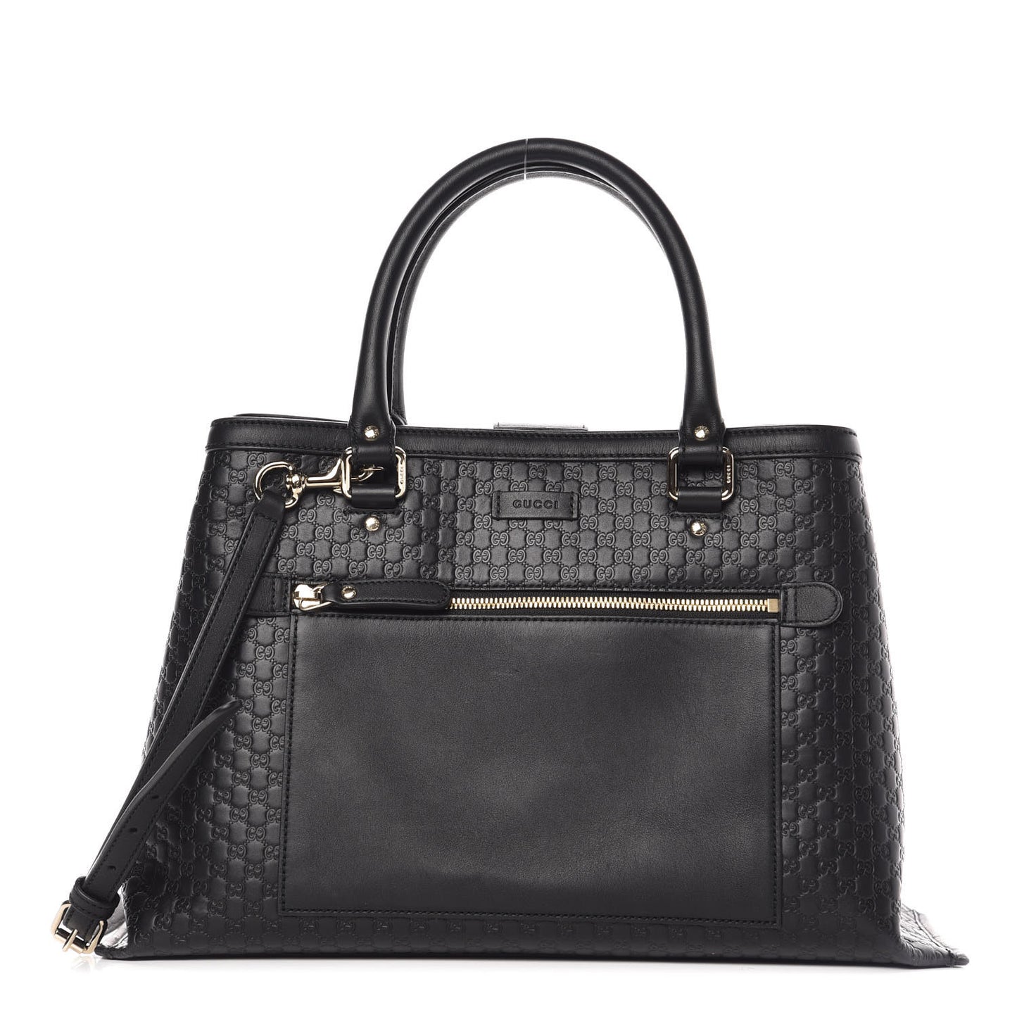Soft Microguccissima Medium Tote Black