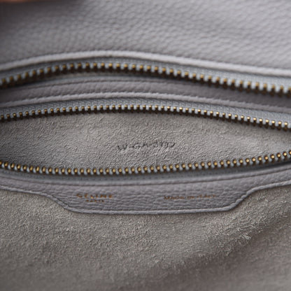 Celine Drummed Calfskin Micro Luggage Light Grey 8 of 12