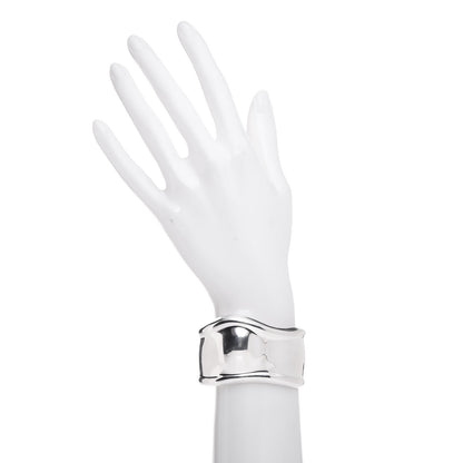 Tiffany Sterling Silver Medium Elsa Peretti Left Wrist Bone Cuff Bracelet 4 of 10