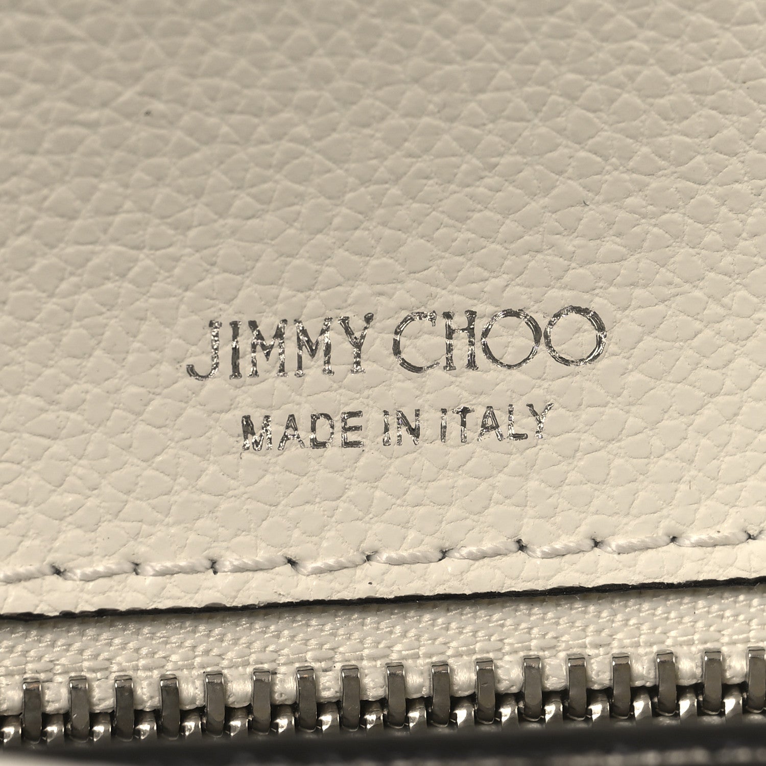 Jimmy Choo Calfskin Crystal Small Cheri Top Handle Bag Milk 6 of 11