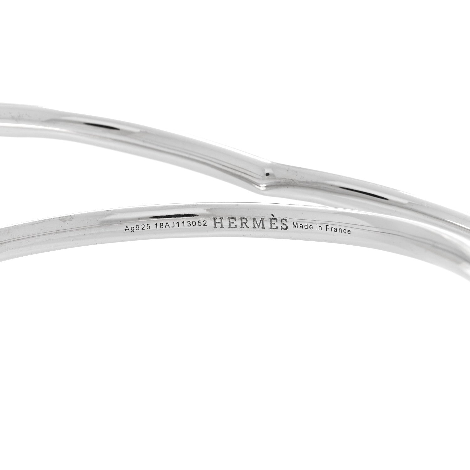 Hermes Sterling Silver Vertige Coeur GM Single Right Earring 4 of 5