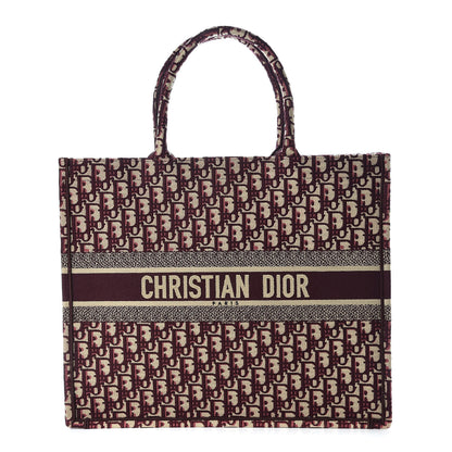 Christian Dior Oblique Large Book Tote Burgundy Multicolor 1 of 9