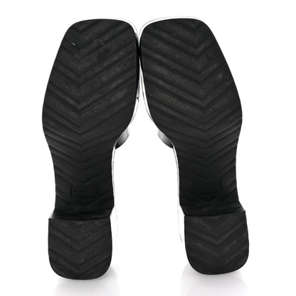 Gucci Rubber Gucci Logo Womens Platform 20/60mm Slide Sandals 39 Black 6 of 8