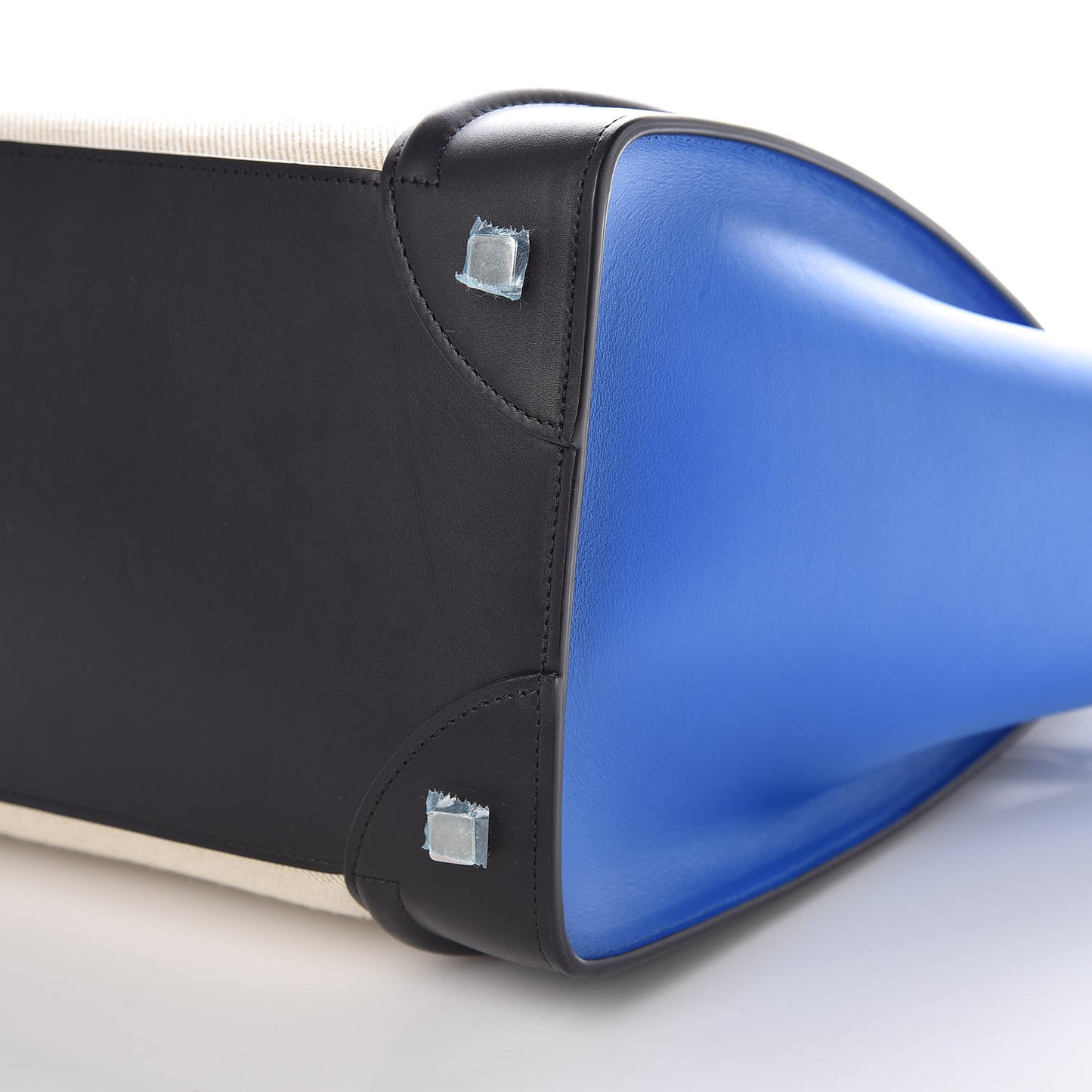 Canvas Smooth Calfskin Mini Tri-Color Luggage Indigo