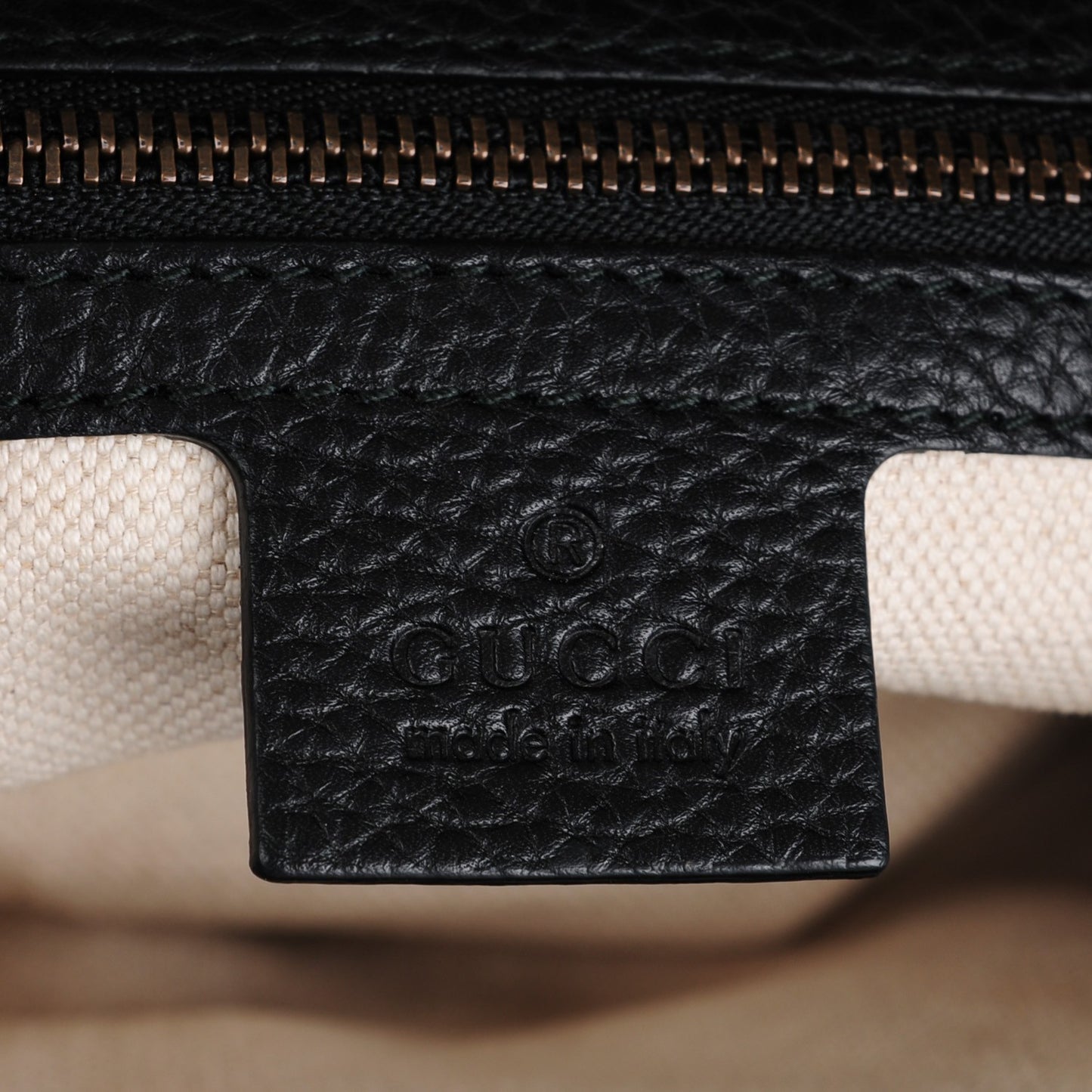Cellarius Calfskin Feline GG Marmont Flap Shoulder Bag Black