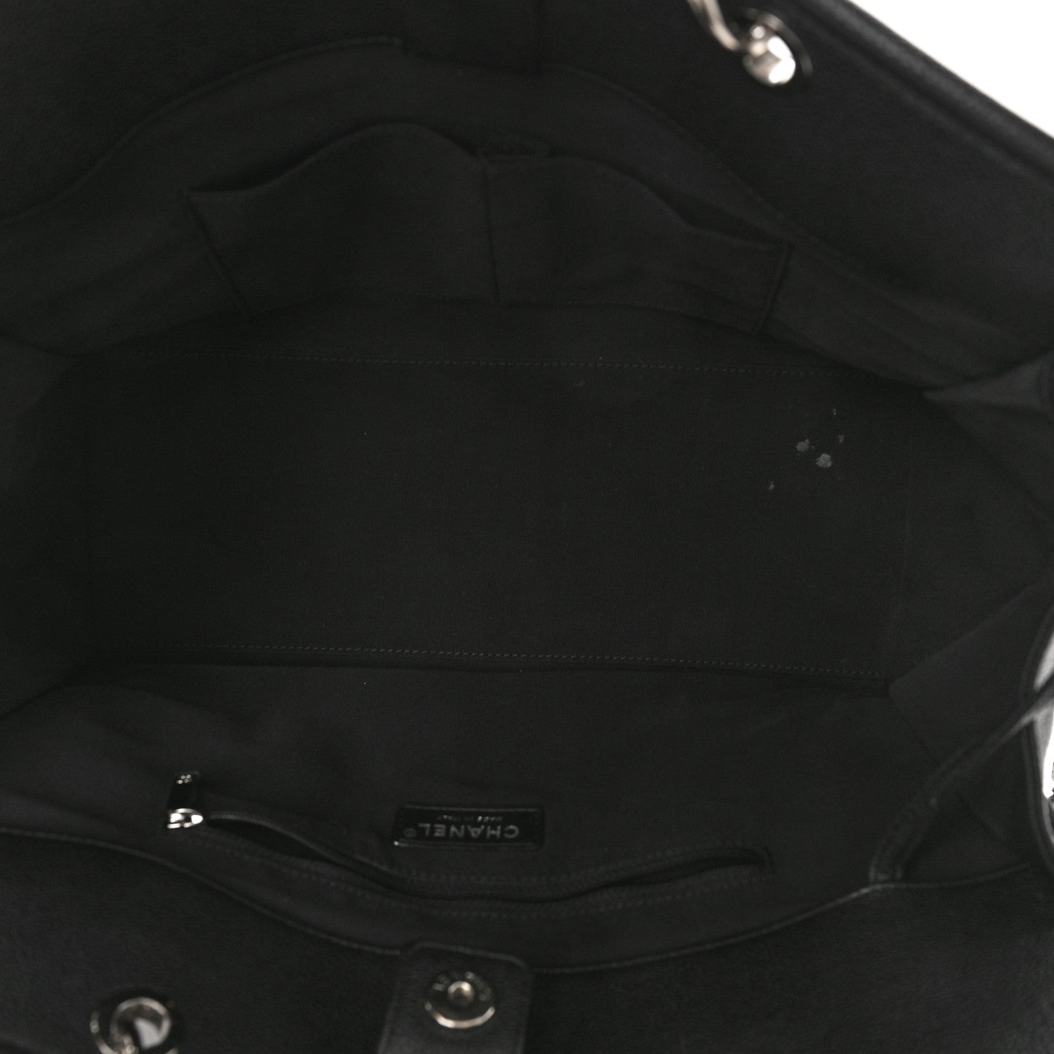 Chanel Caviar Stitched Shopping Tote Black 6 of 12