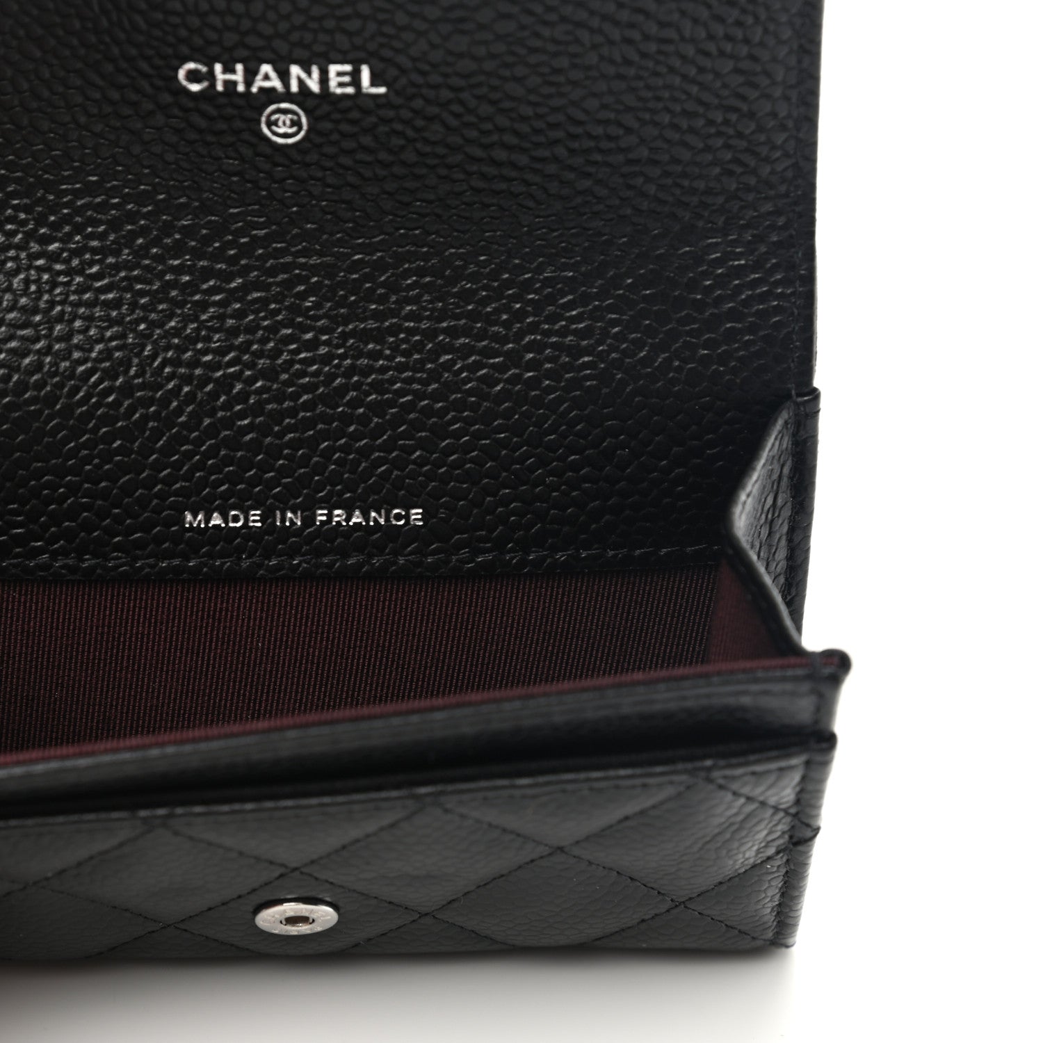 Chanel Caviar Quilted Flap Card Holder Wallet Black 7 of 9