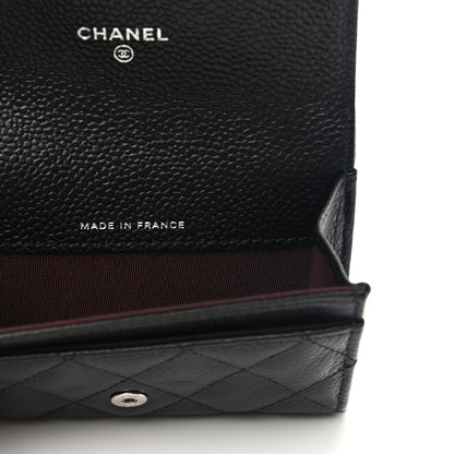 Chanel Caviar Quilted Flap Card Holder Wallet Black 7 of 9