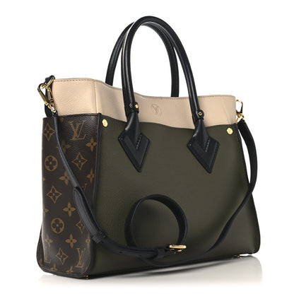 Louis Vuitton Calfskin Monogram On My Side MM Laurier Green Toffee Latte Beige 3 of 9