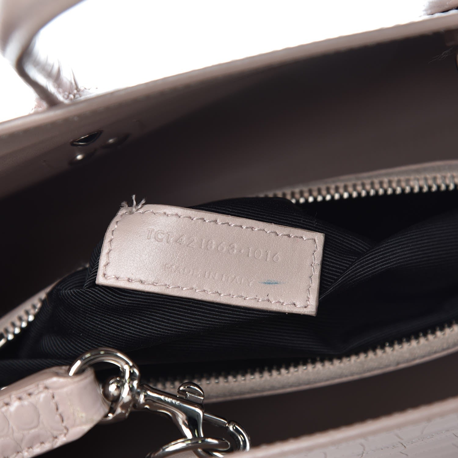 Saint Laurent Calfskin Crocodile Embossed Baby Sac De Jour Rose Antic 8 of 29