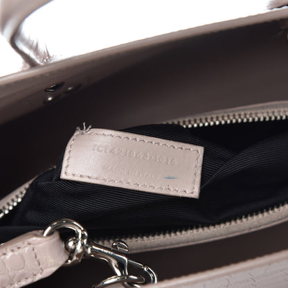 Saint Laurent Calfskin Crocodile Embossed Baby Sac De Jour Rose Antic 8 of 29