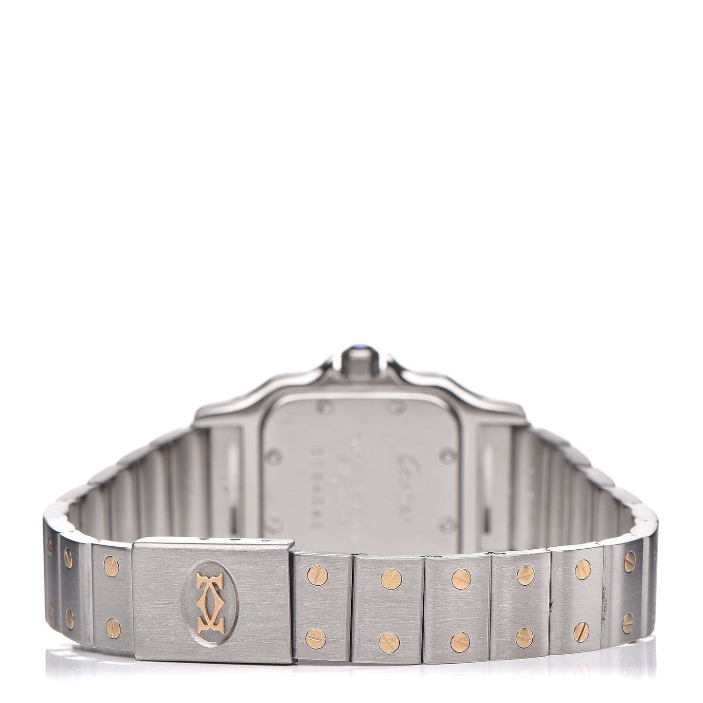 Stainless Steel 18K Yellow Gold 24mm Santos De Cartier Galbee Quartz Watch