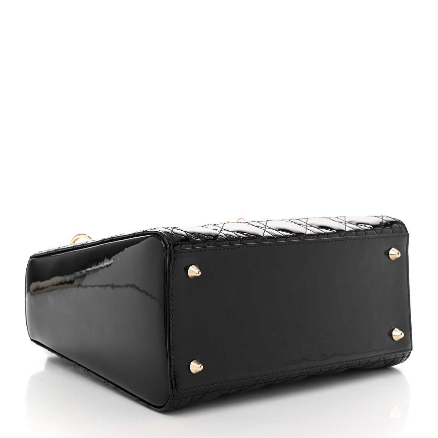 Patent Cannage Medium Lady Dior Black