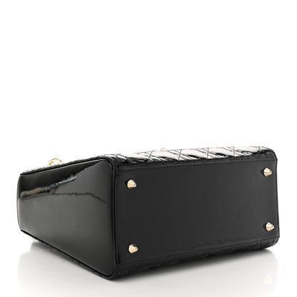 Christian Dior Patent Cannage Medium Lady Dior Black 4 of 10