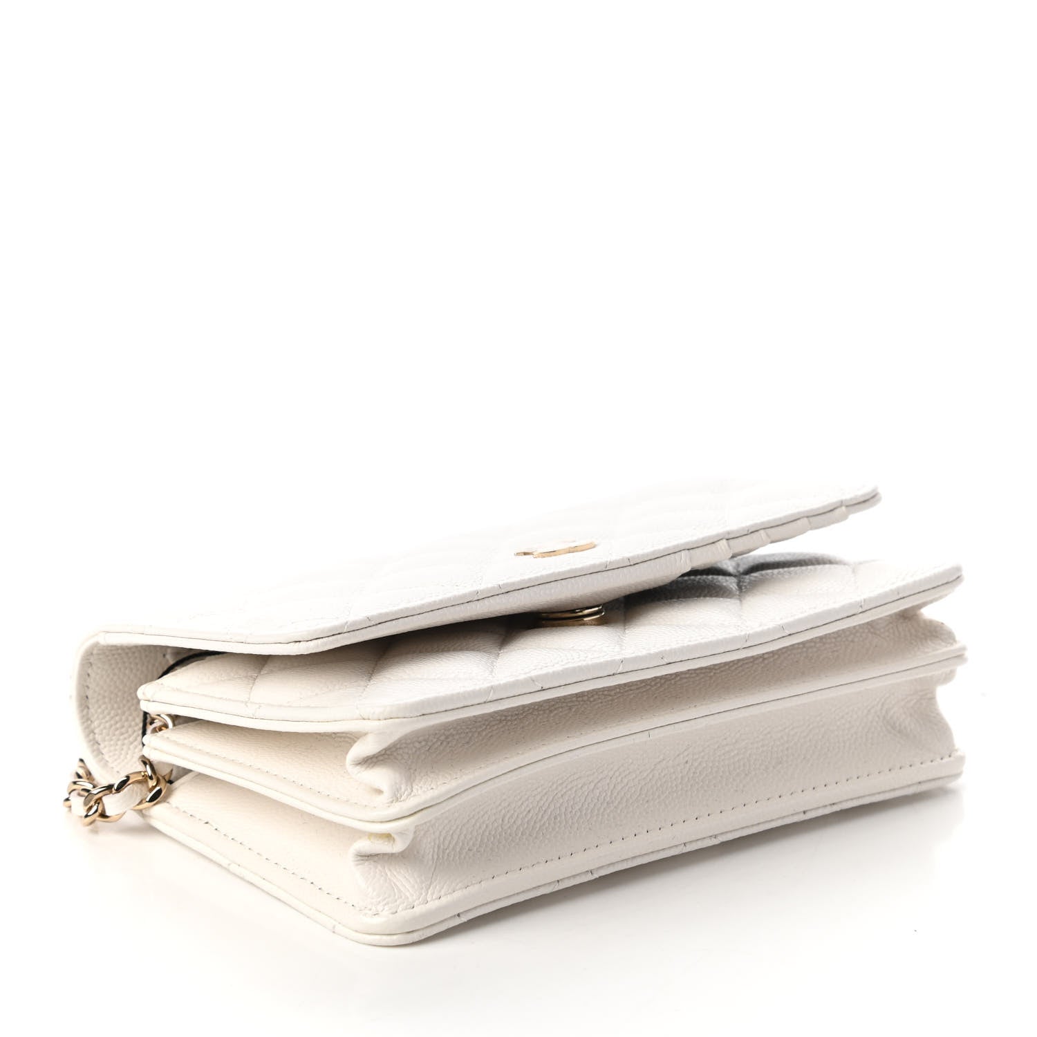 Chanel Caviar Quilted Mini Wallet On Chain WOC White 4 of 11