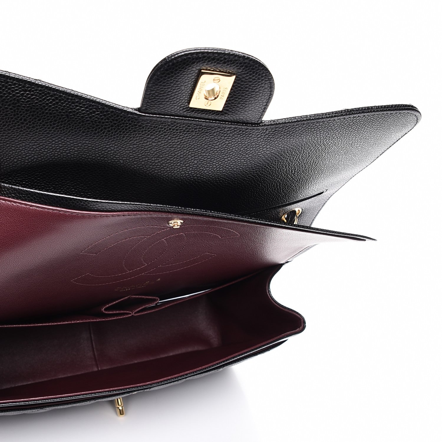 Chanel Caviar Quilted Jumbo Double Flap Black 6 of 9