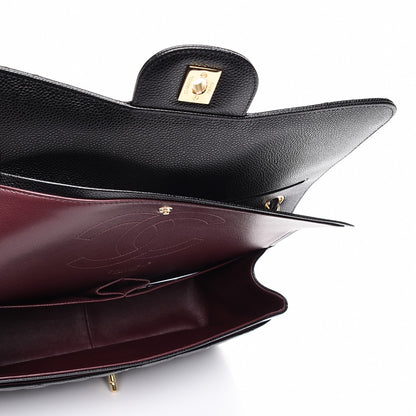 Chanel Caviar Quilted Jumbo Double Flap Black 6 of 9