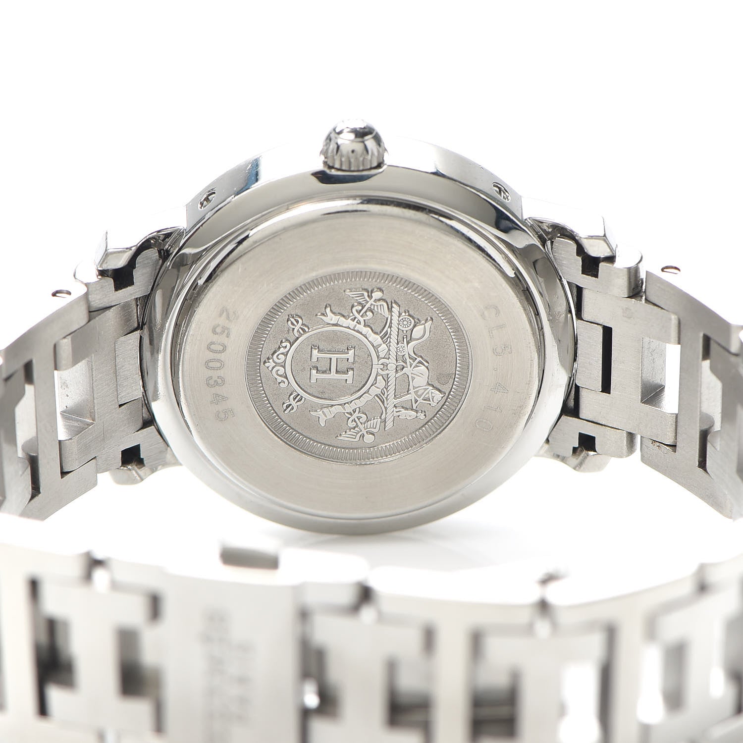 Hermes Stainless Steel 31mm Clipper Automatic Watch Black 4 of 6
