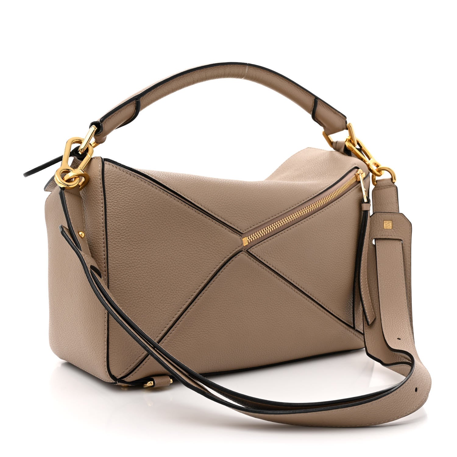 Loewe Calfskin Medium Puzzle Bag Light Oat 3 of 12