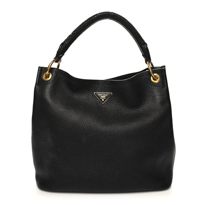 Prada Vitello Daino Hobo Black 1 of 10