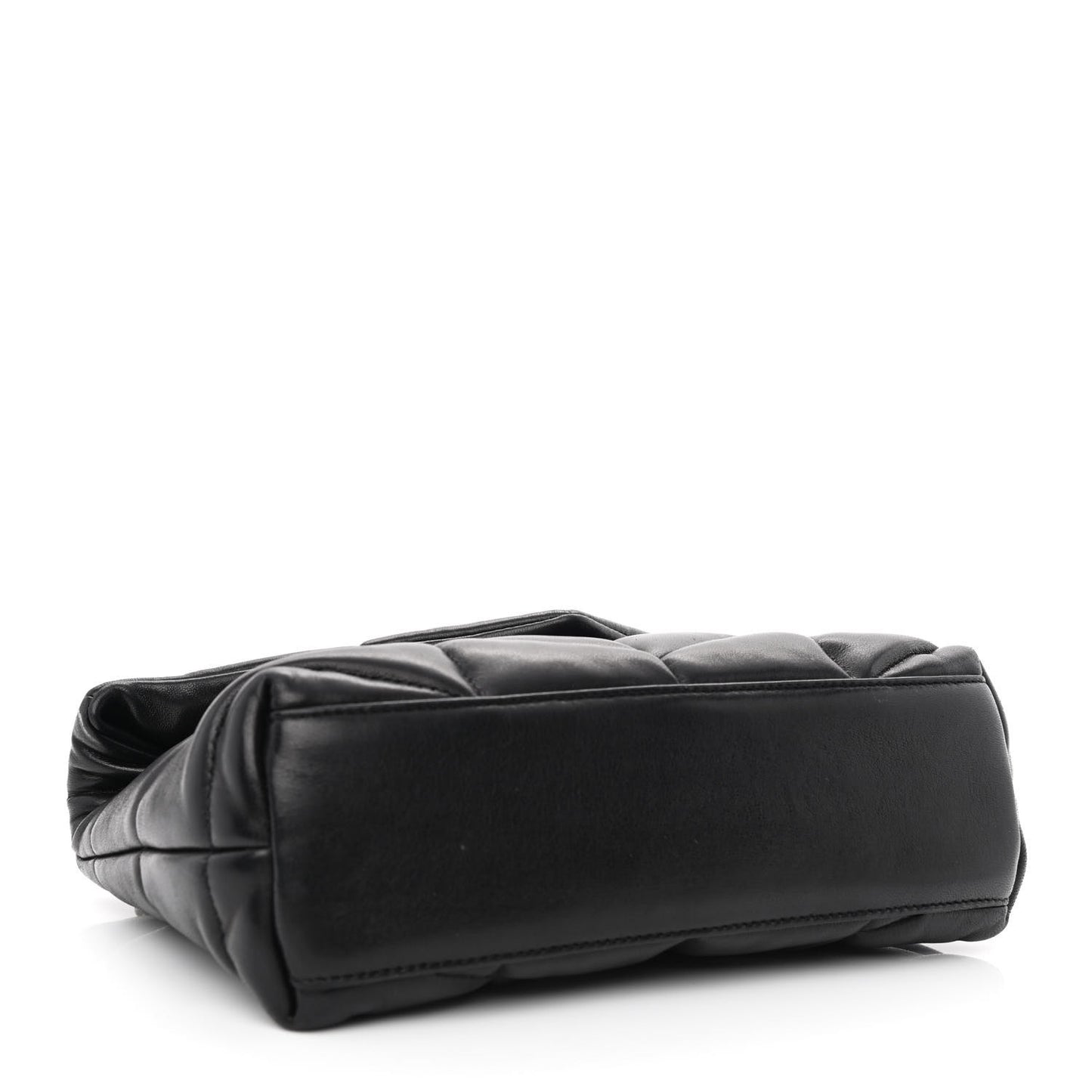 Lambskin Quilted Toy Loulou Puffer Monogram Chain Satchel Black