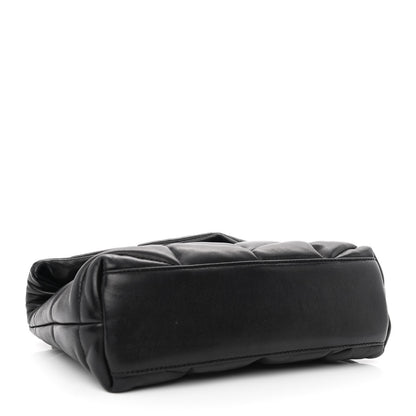 Saint Laurent Lambskin Quilted Toy Loulou Puffer Monogram Chain Satchel Black 4 of 10