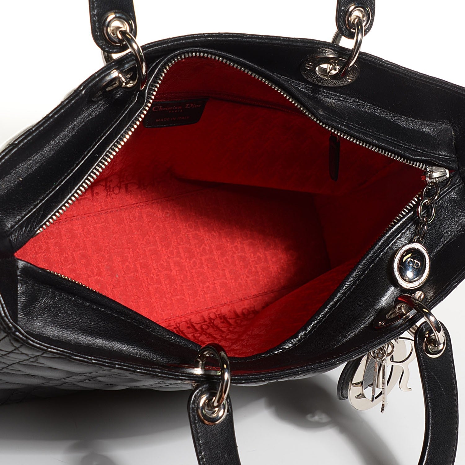 Christian Dior Lambskin Cannage Large Lady Dior Black 5 of 10