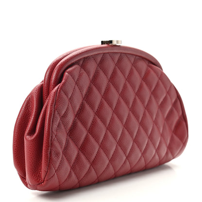 Chanel Caviar Quilted Timeless Clutch Red 3 of 7