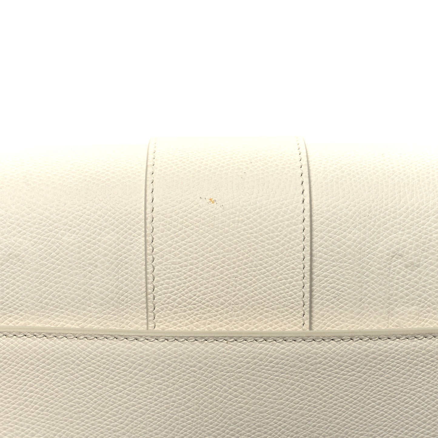 Grained Calfskin 30 Montaigne Chain Flap Bag White