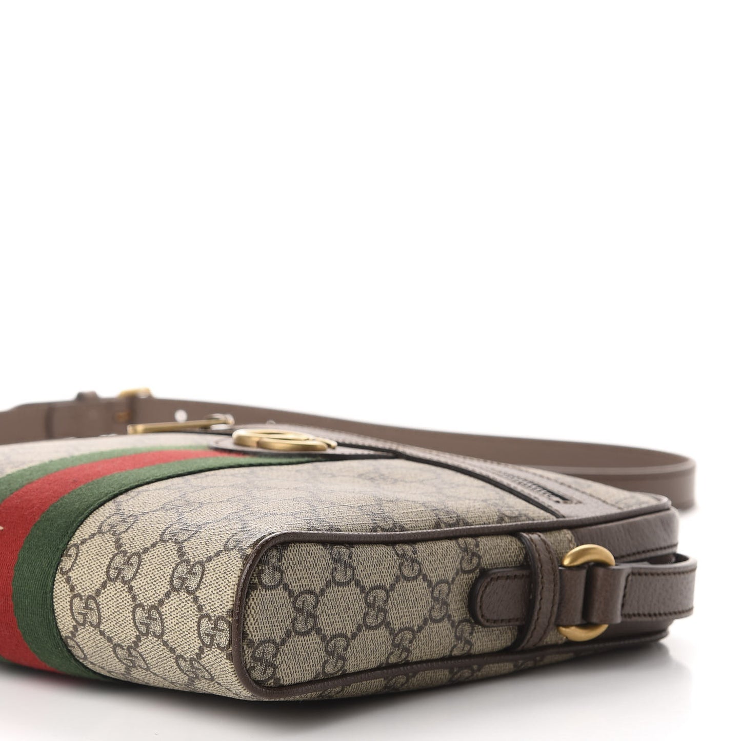 GG Supreme Monogram Web Small Ophidia Messenger Bag Brown