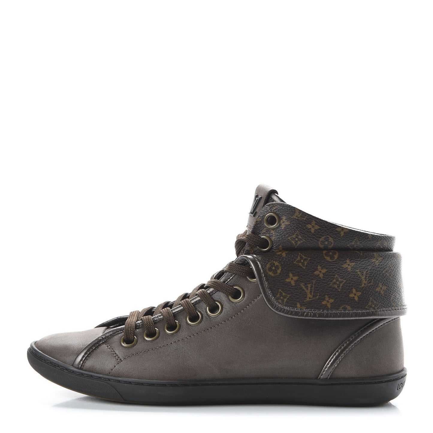 Calfskin Monogram Brea Sneaker 37 Brown