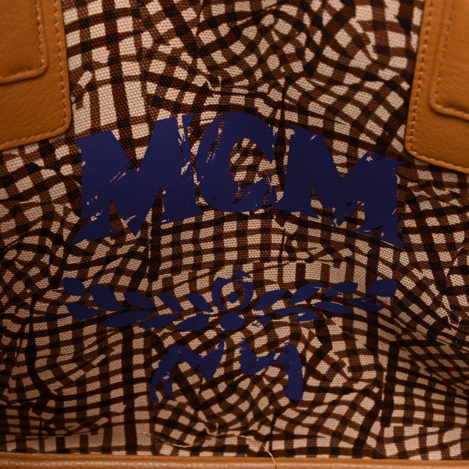 MCM Visetos Medium Liz Reversible Shopper Tote Cognac 11 of 17