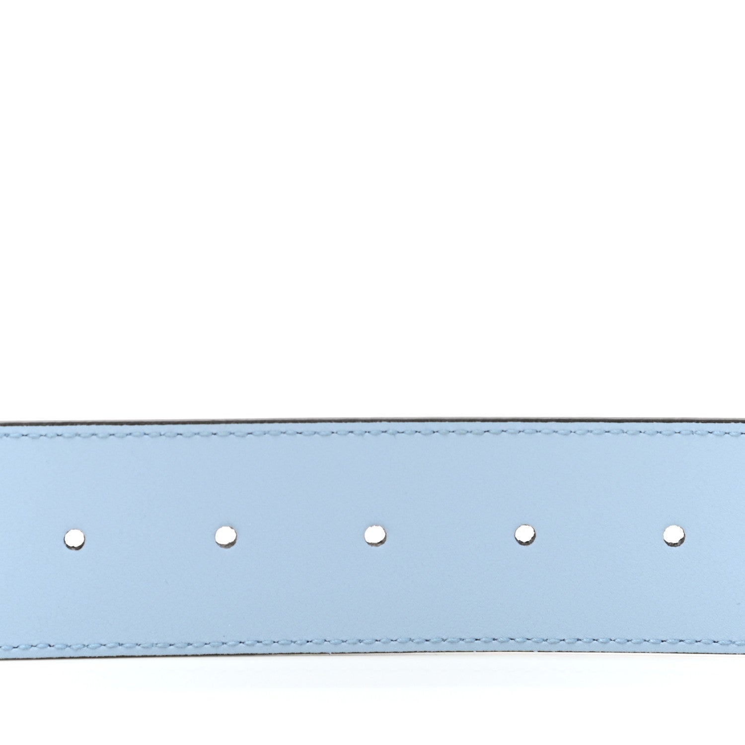 Gucci Azalea Calfskin Enamel Monochrome Double G 40mm Belt 90 36 Porcelain Light Blue 3 of 8