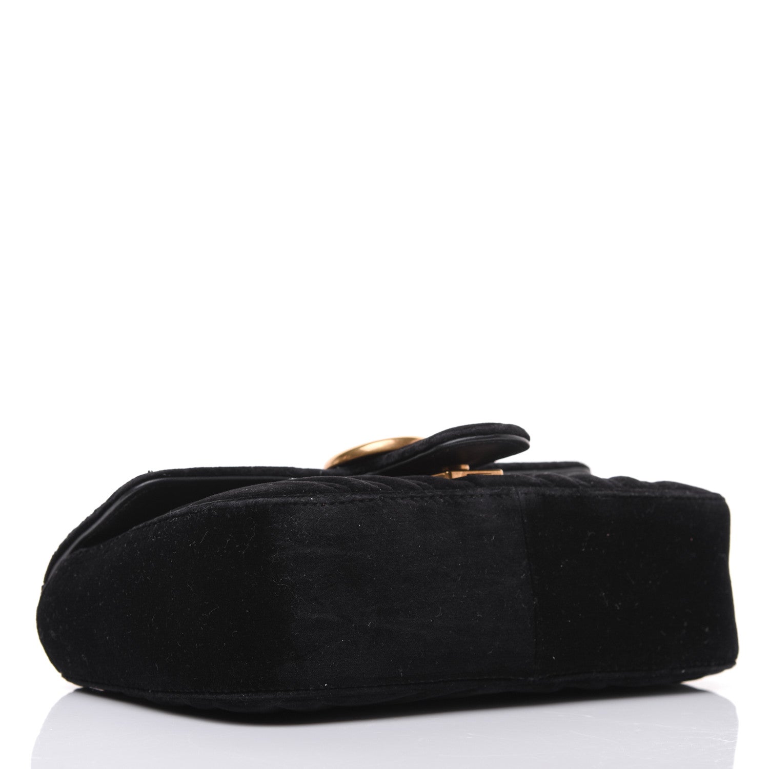 Gucci Velvet Matelasse Mini GG Marmont Shoulder Bag Black 4 of 18