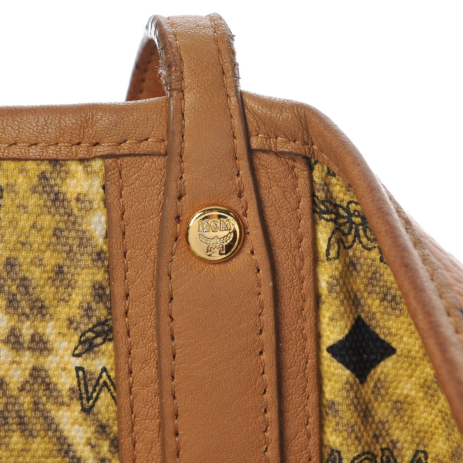 MCM Visetos Medium Reversible Shopping Tote Cognac 13 of 25