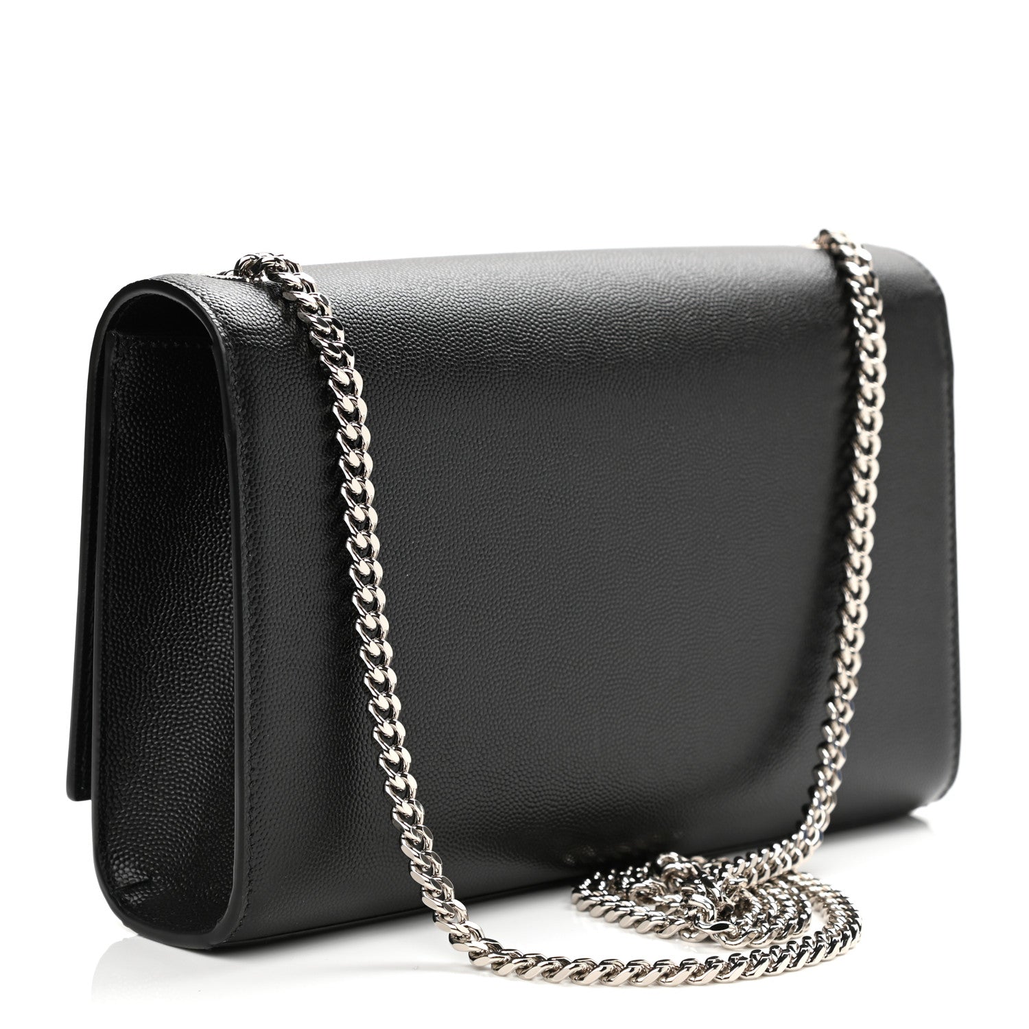 Saint Laurent Grain De Poudre Medium Classic Monogram Kate Satchel Black 3 of 11
