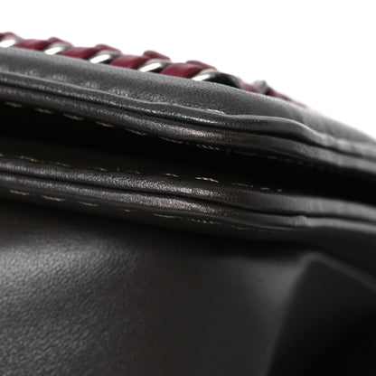 Chanel Calfskin Quilted Small Boy Top Handle Flap Grey Burgundy 13 of 13