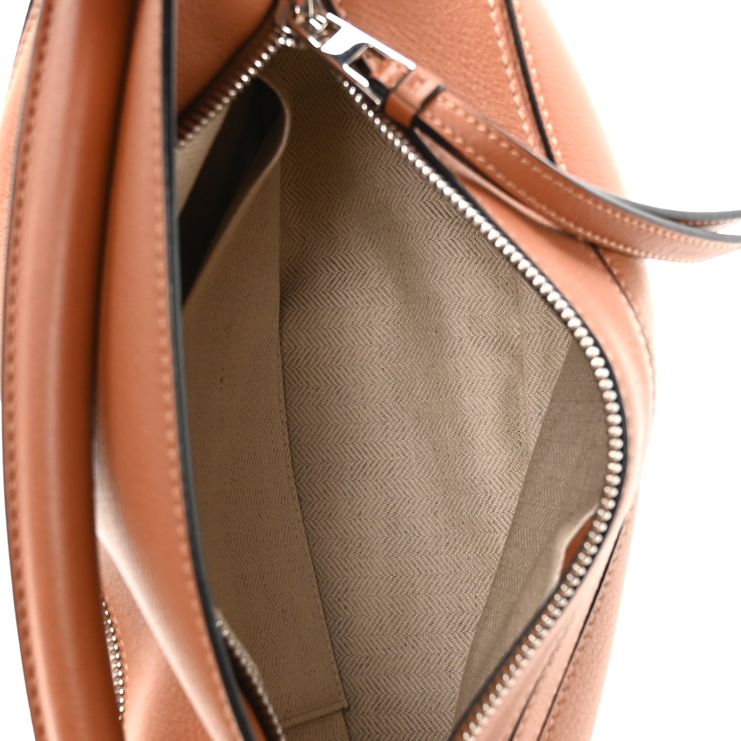Calfskin Small Puzzle Edge Bag Tan