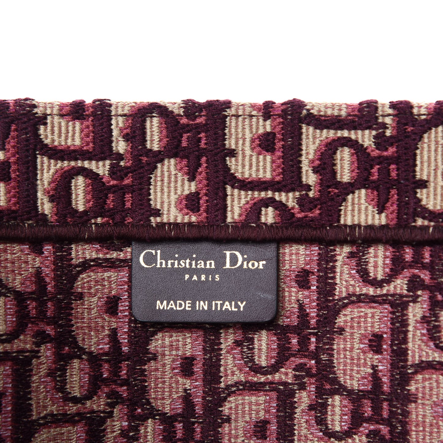 Oblique Large Book Tote Burgundy Multicolor