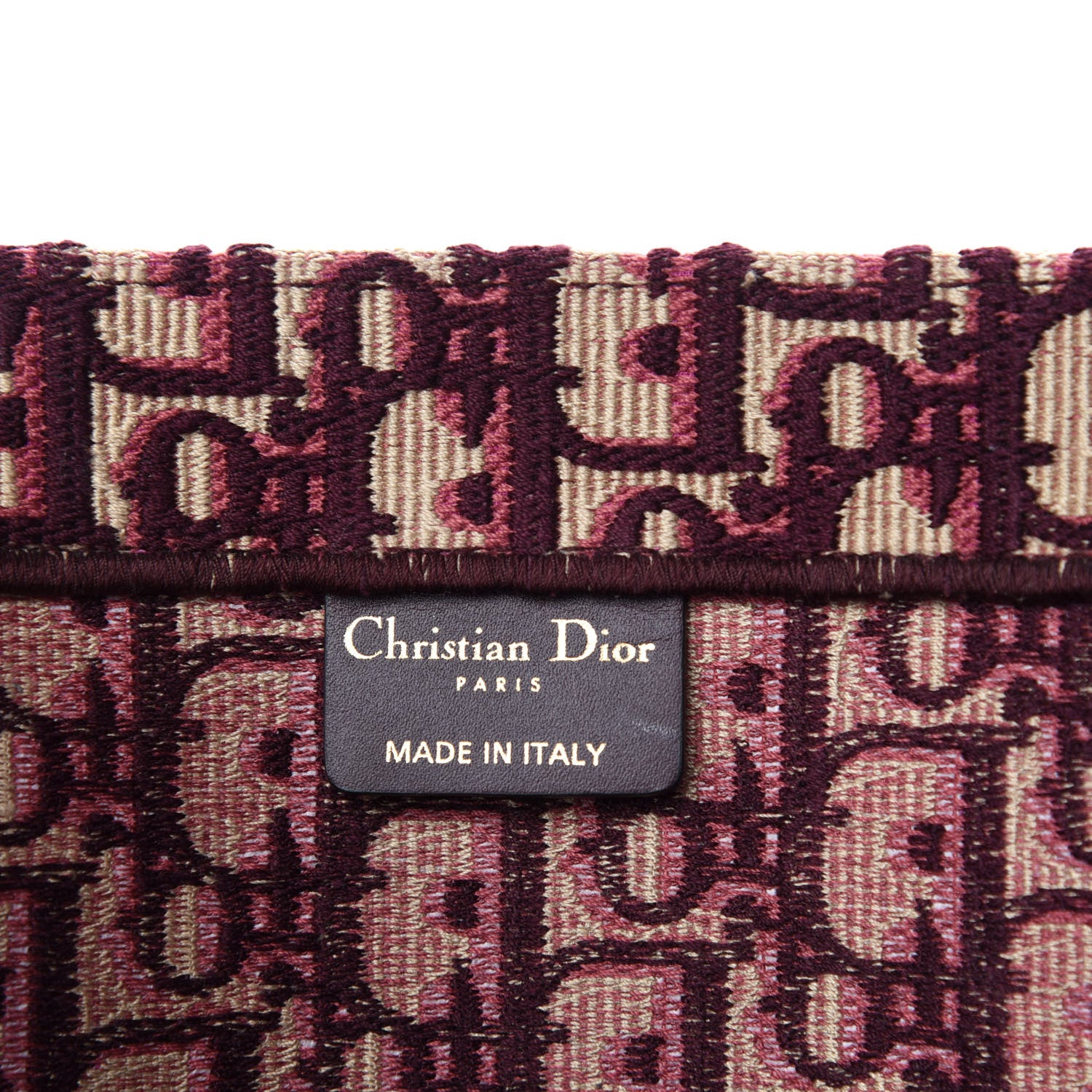 Christian Dior Oblique Large Book Tote Burgundy Multicolor 8 of 10