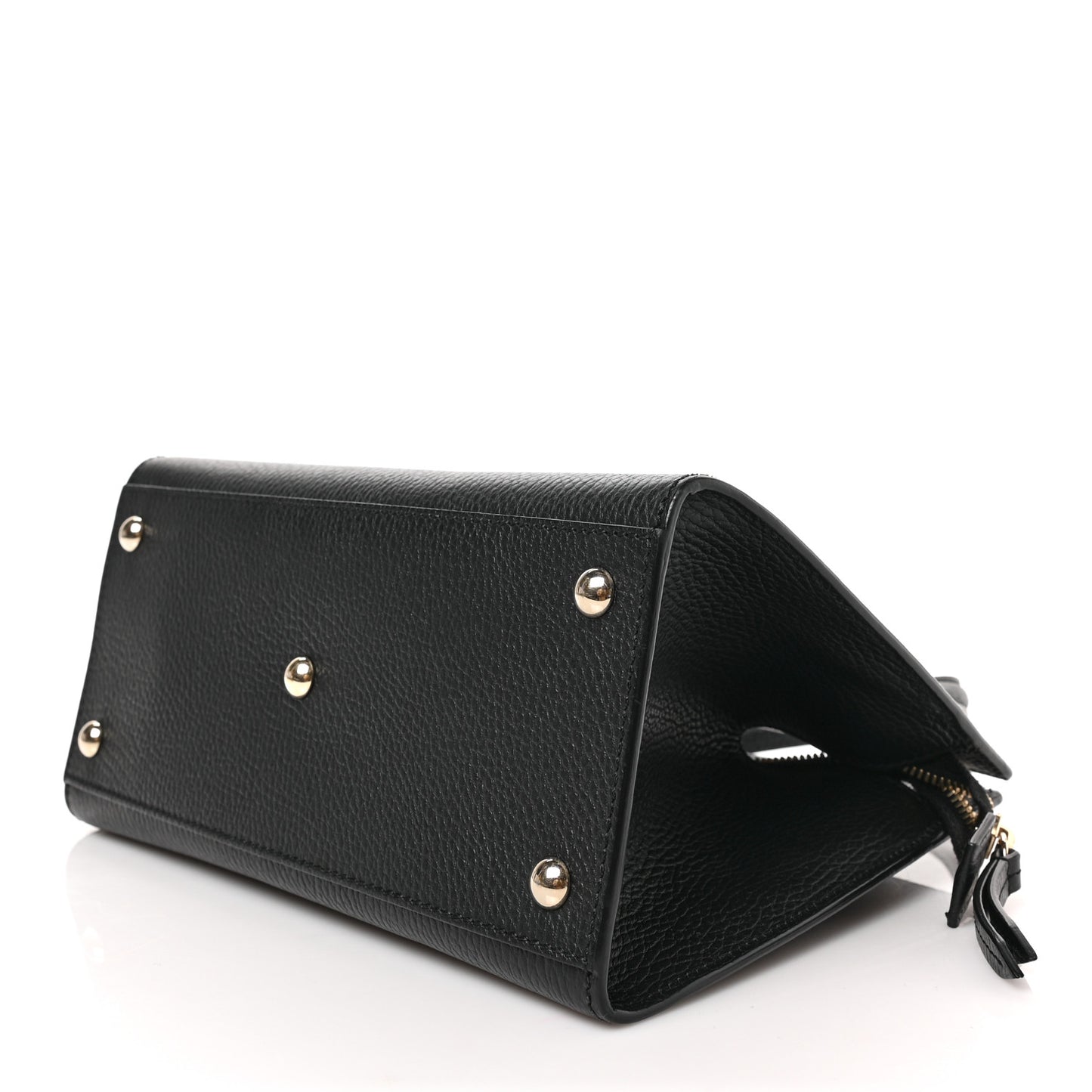 Dollar Calfskin Medium Soho Top Handle Satchel Black