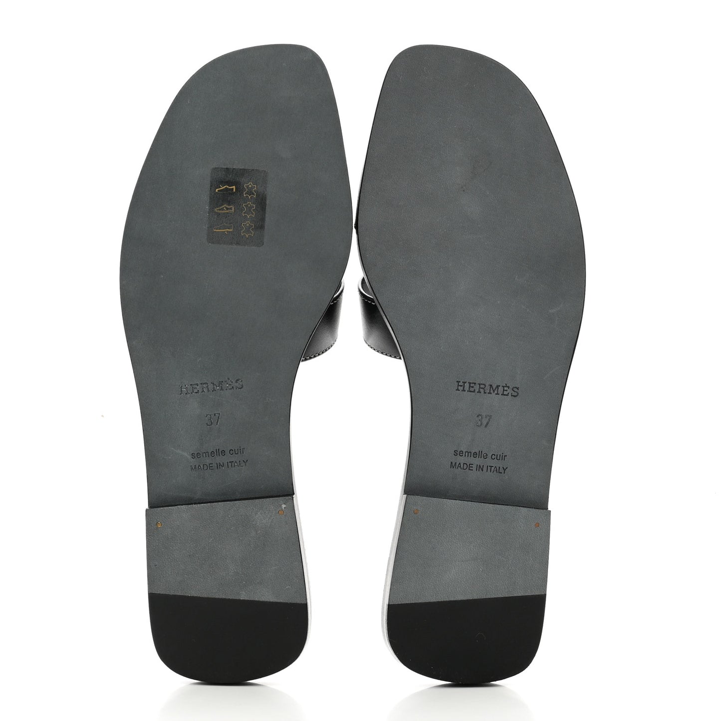 Box Calfskin Oran Sandals 37 Black